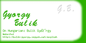 gyorgy bulik business card